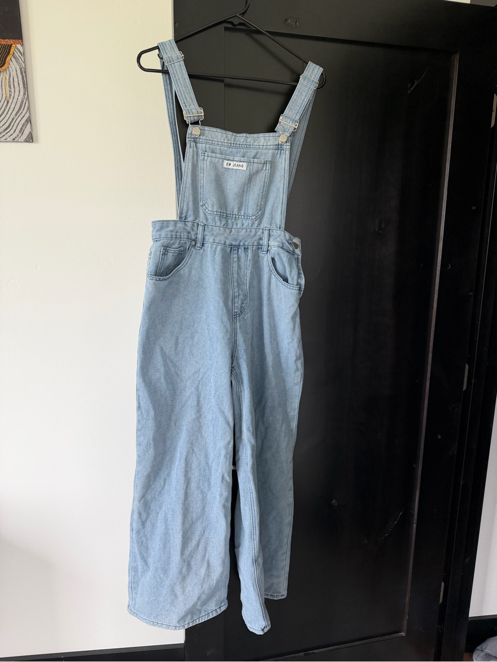 Light Wash Denim Overalls - EM JEANS